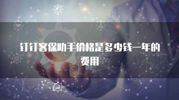 钉钉客保助手价格是多少钱一年的费用