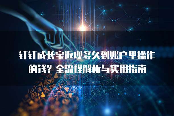 钉钉成长宝返现多久到账户里操作的钱？全流程解析与实用指南