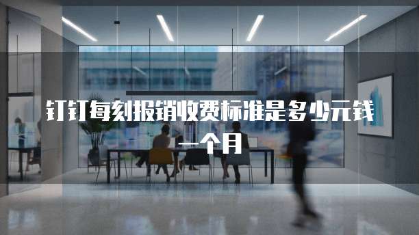 钉钉每刻报销收费标准是多少元钱一个月