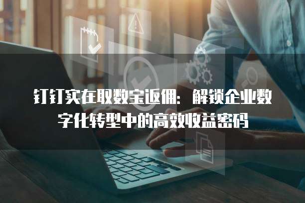钉钉实在取数宝返佣:解锁企业数字化转型中的高效收益密码