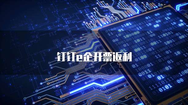钉钉e企开票返利