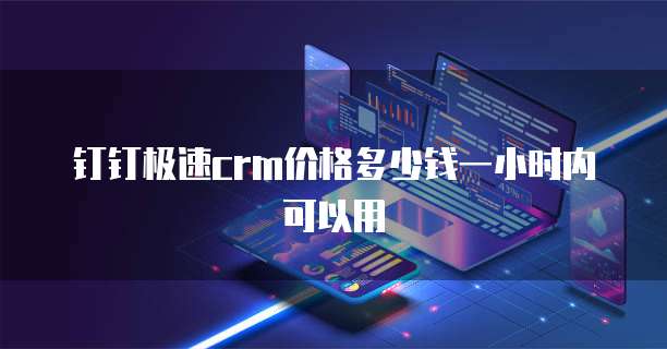钉钉极速crm价格多少钱一小时内可以用