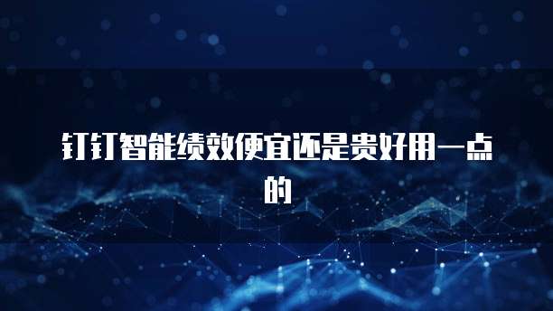 钉钉智能绩效便宜还是贵好用一点的