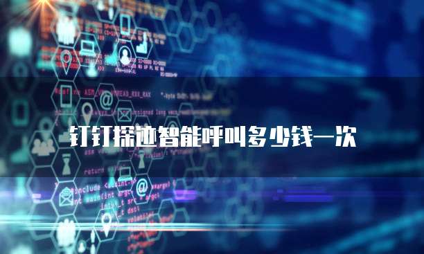 钉钉探迹智能呼叫多少钱一次