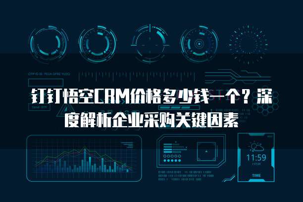 钉钉悟空CRM价格多少钱一个?深度解析企业采购关键因素