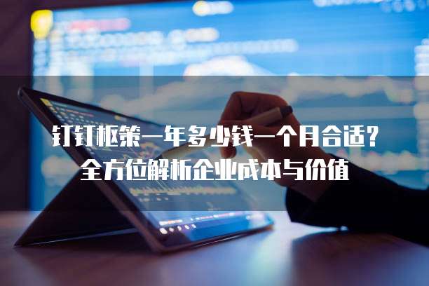钉钉枢策一年多少钱一个月合适?全方位解析企业成本与价值