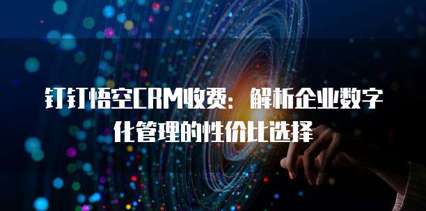 钉钉悟空CRM收费:解析企业数字化管理的性价比选择