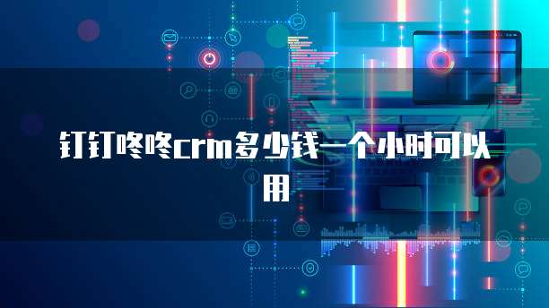 钉钉咚咚crm多少钱一个小时可以用