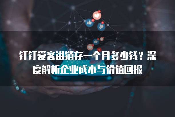 钉钉爱客进销存一个月多少钱?深度解析企业成本与价值回报