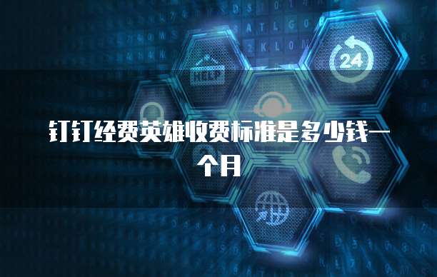 钉钉经费英雄收费标准是多少钱一个月