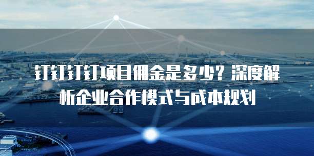 钉钉钉钉项目佣金是多少？深度解析企业合作模式与成本规划