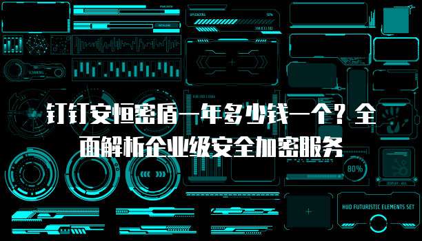 钉钉安恒密盾一年多少钱一个?全面解析企业级安全加密服务
