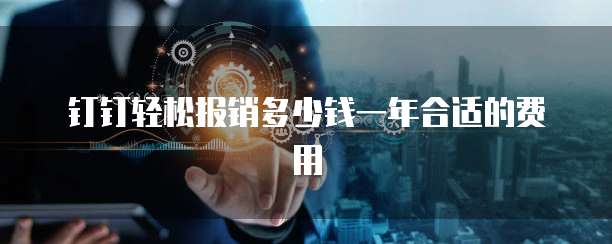 钉钉轻松报销多少钱一年合适的费用