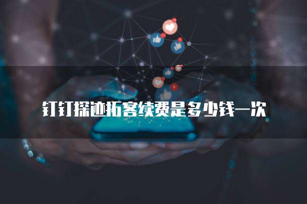 钉钉探迹拓客续费是多少钱一次