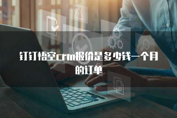 钉钉悟空crm报价是多少钱一个月的订单