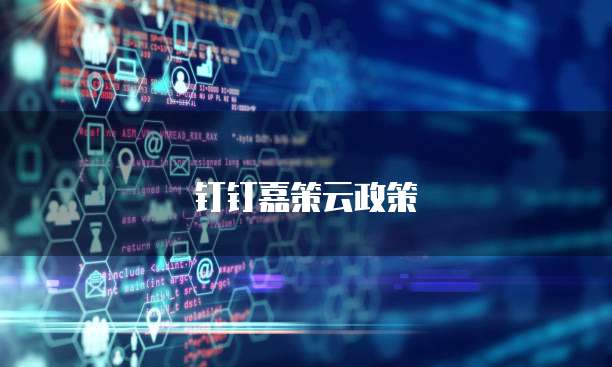 钉钉嘉策云政策