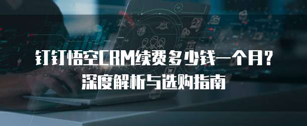 钉钉悟空CRM续费多少钱一个月?深度解析与选购指南