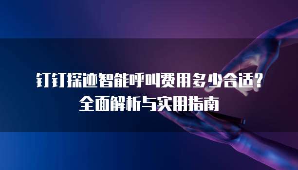 钉钉探迹智能呼叫费用多少合适?全面解析与实用指南