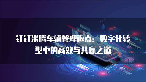 钉钉米腾车辆管理返点:数字化转型中的高效与共赢之道