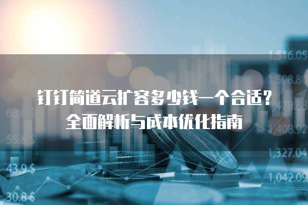 钉钉简道云扩容多少钱一个合适?全面解析与成本优化指南