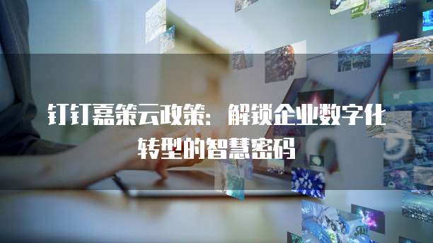 钉钉嘉策云政策：解锁企业数字化转型的智慧密码