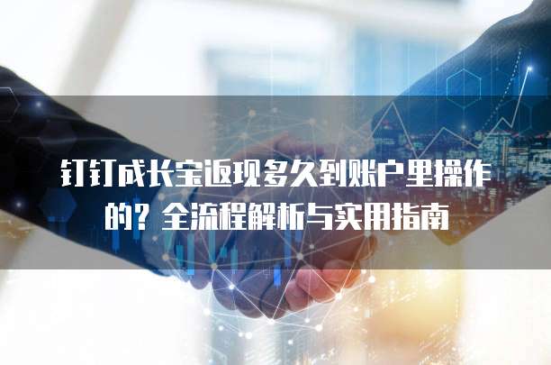 钉钉成长宝返现多久到账户里操作的?全流程解析与实用指南