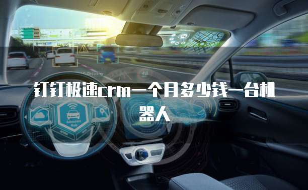 钉钉极速crm一个月多少钱一台机器人