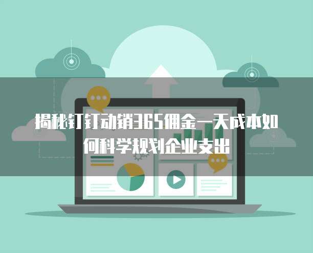 揭秘钉钉动销365佣金一天成本如何科学规划企业支出