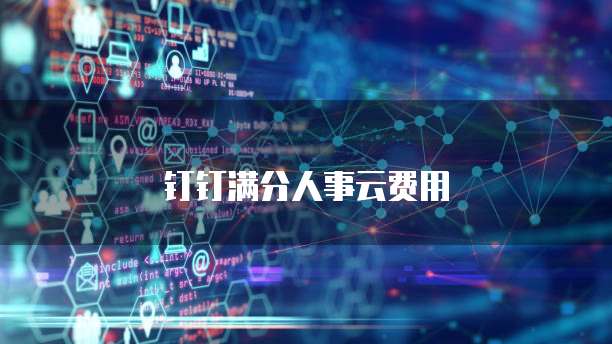 钉钉满分人事云费用