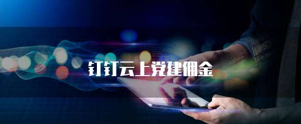 钉钉云上党建佣金