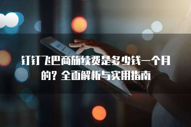 钉钉飞巴商旅续费是多少钱一个月的?全面解析与实用指南