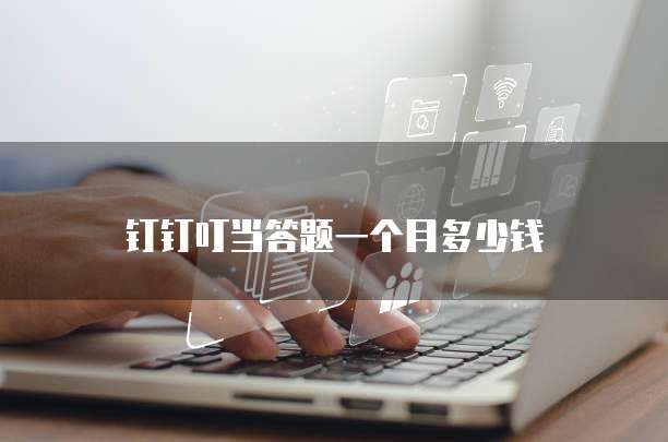 钉钉叮当答题一个月多少钱