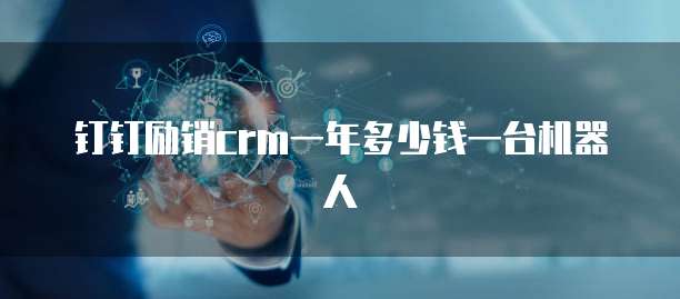 钉钉励销crm一年多少钱一台机器人
