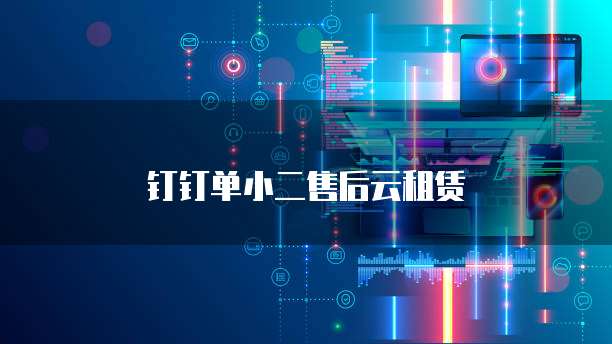 钉钉单小二售后云租赁