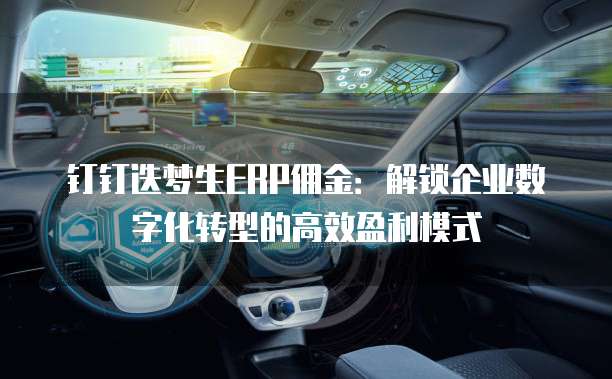 钉钉迭梦生ERP佣金：解锁企业数字化转型的高效盈利模式
