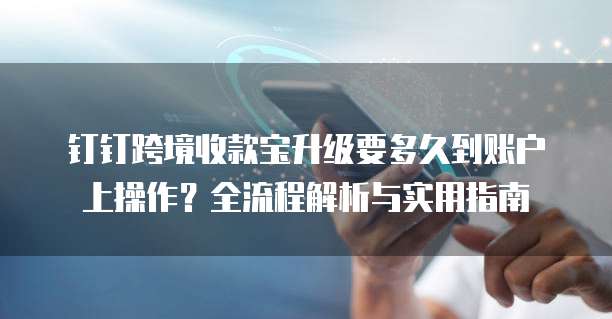 钉钉跨境收款宝升级要多久到账户上操作?全流程解析与实用指南
