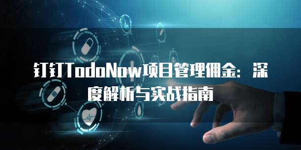 钉钉TodoNow项目管理佣金：深度解析与实战指南