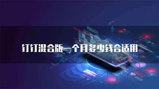 钉钉混合版一个月多少钱合适用