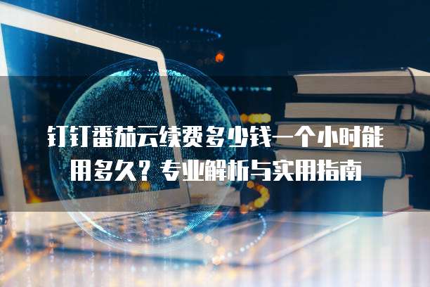 钉钉番茄云续费多少钱一个小时能用多久?专业解析与实用指南