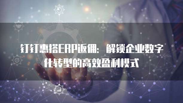 钉钉惠搭ERP返佣：解锁企业数字化转型的高效盈利模式