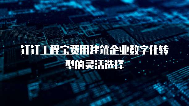 钉钉工程宝费用建筑企业数字化转型的灵活选择