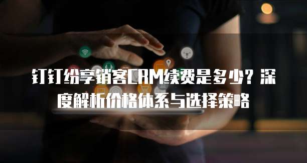 钉钉纷享销客CRM续费是多少?深度解析价格体系与选择策略