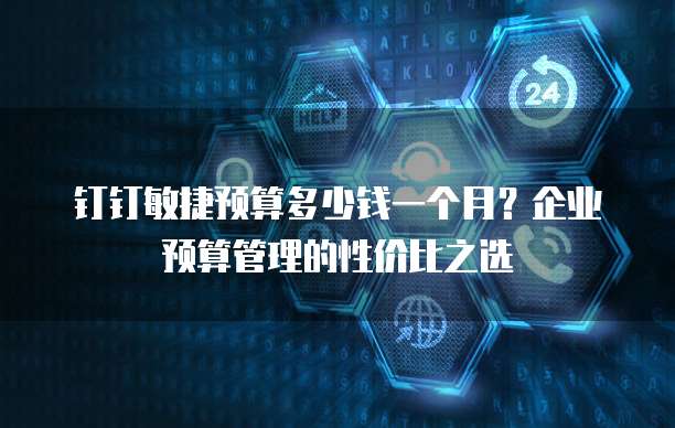 钉钉敏捷预算多少钱一个月?企业预算管理的性价比之选