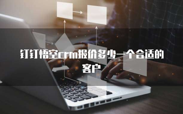 钉钉悟空crm报价多少一个合适的客户