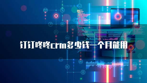 钉钉咚咚crm多少钱一个月能用