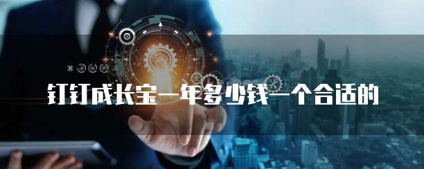 钉钉成长宝一年多少钱一个合适的