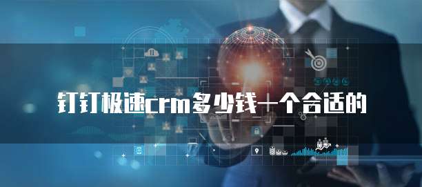 钉钉极速crm多少钱一个合适的