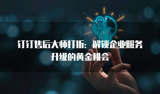 钉钉售后大师打折:解锁企业服务升级的黄金机会