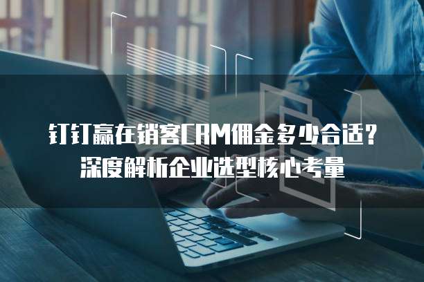 钉钉赢在销客CRM佣金多少合适?深度解析企业选型核心考量