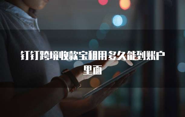 钉钉跨境收款宝租用多久能到账户里面